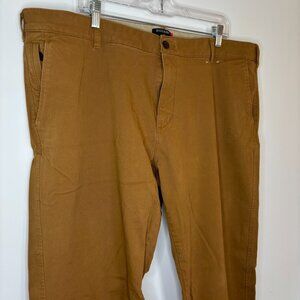 DOCKERS Athletic Fit 360 Comfort Flex Khaki Mens 42/34 Tan Casual Chino